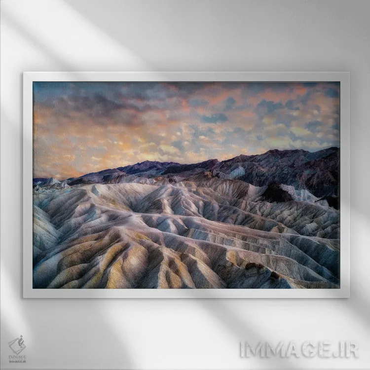 تابلو طلوع دره مرگ ۳ اثر دنیس فراتس - نمای قابدار سفید
