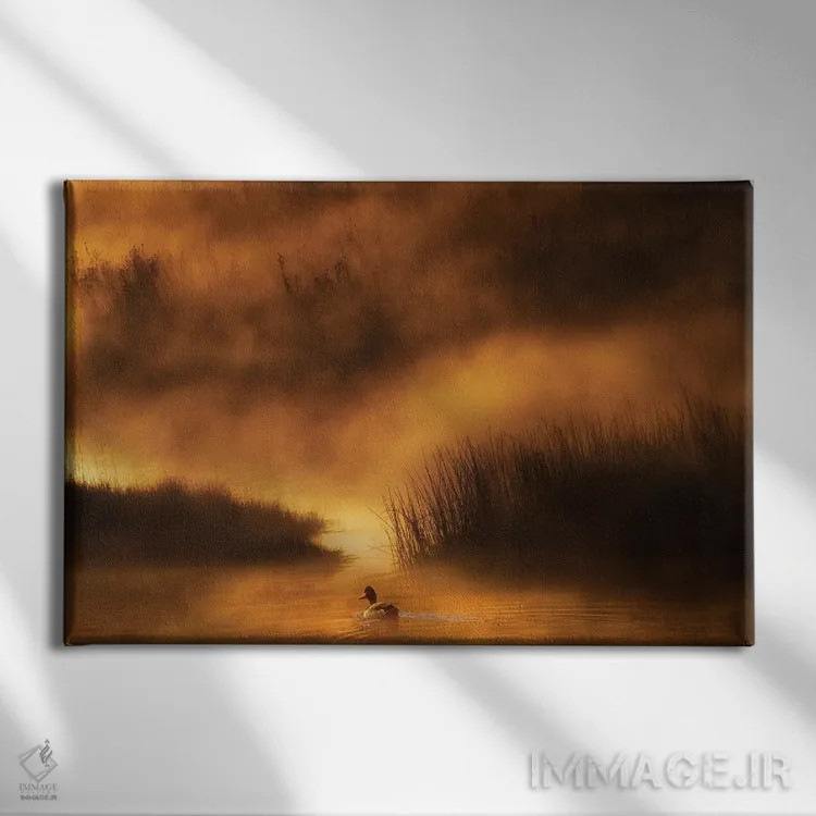 تابلو اردک یلوستون (پارک ملی) اثر دنیس فراتس - نمای روبهرو روی دیوار