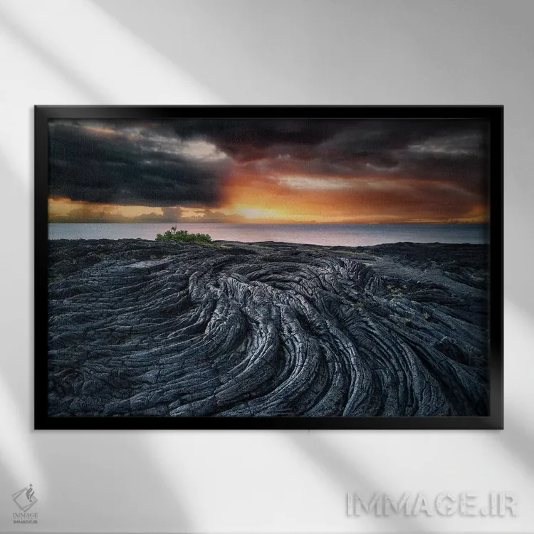 تابلو چرخش گدازه اثر دنیس فراتس - نمای قابدار مشکی