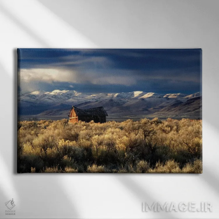 تابلو کلبه تنها اثر دنیس فراتس - نمای روبهرو روی دیوار