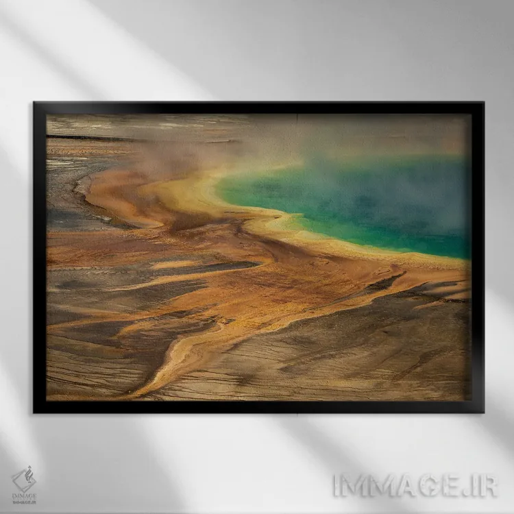 تابلو تالاب رنگارنگ اثر دنیس فراتس - نمای قابدار مشکی