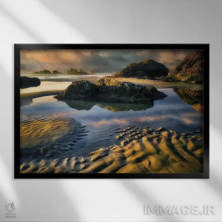 تابلو جزر دوم اثر دنیس فراتس - نمای قابدار مشکی