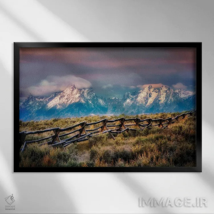 تابلو طلوع خورشید تیتون VIII اثر دنیس فراتس - نمای قابدار مشکی