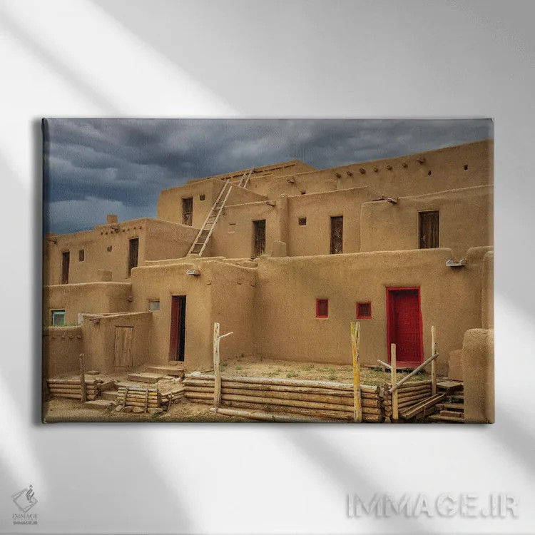 تابلو تائوس پوبلو II اثر دنیس فراتس - نمای روبهرو روی دیوار