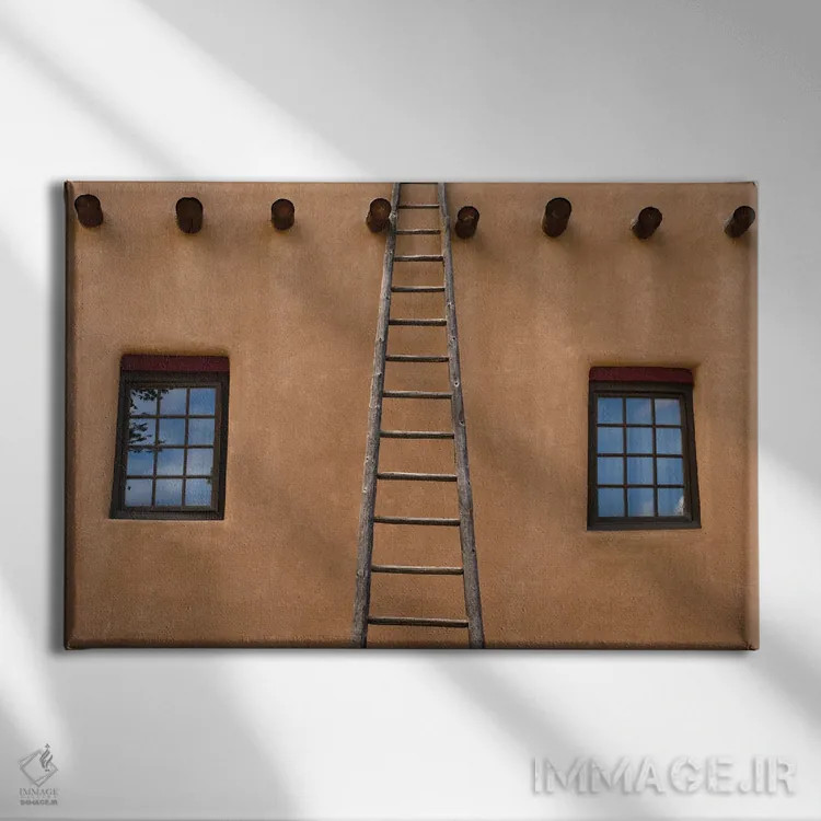 تابلو نردبان خشتی اثر دنیس فراتس - نمای روبهرو روی دیوار