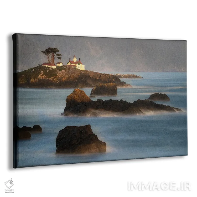 تابلو مه عصرگاهی و فانوس دریایی اثر دنیس فراتس - نمای پرسپکتیو محصول