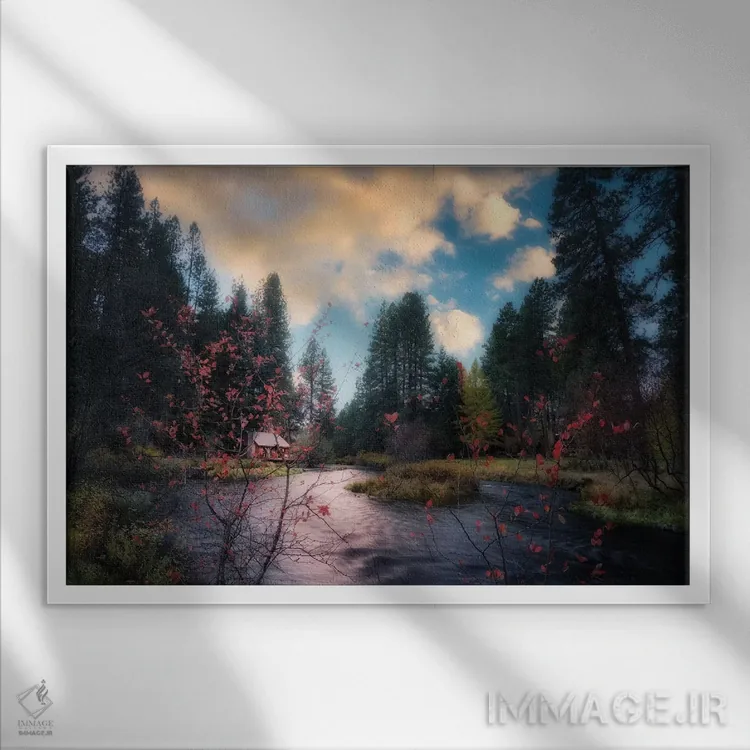 تابلو کلبهٔ متولیوس اثر دنیس فراتس - نمای قابدار سفید