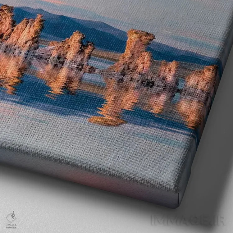 تابلو طلوع مونو III (دریاچه مونو) اثر دنیس فراتس - نمای نزدیک بافت بوم