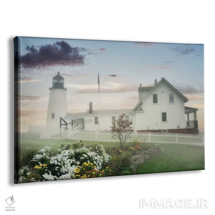 تابلو طلوع فانوس دریایی و مه اثر دنیس فراتس - نمای پرسپکتیو محصول