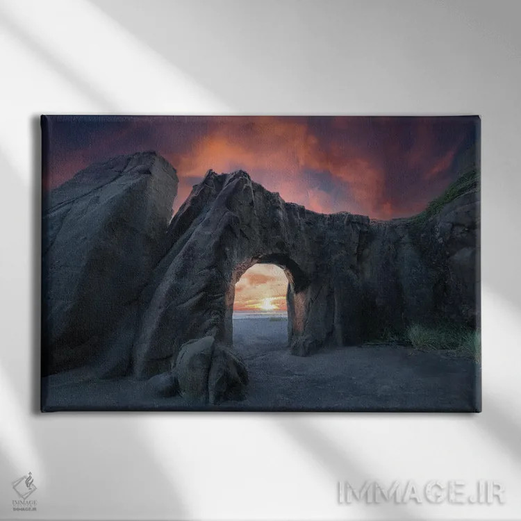 تابلو غروب طاق ساحلی اثر دنیس فراتس - نمای روبهرو روی دیوار