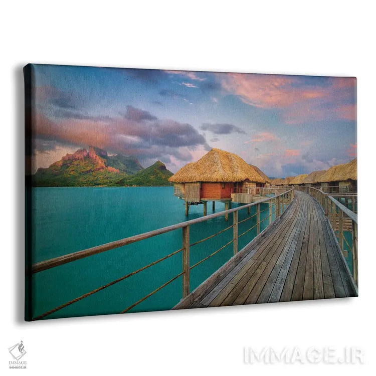 تابلو کلبههای بورا بورا (جزیرهای در اقیانوس آرام) اثر دنیس فراتس - نمای پرسپکتیو محصول