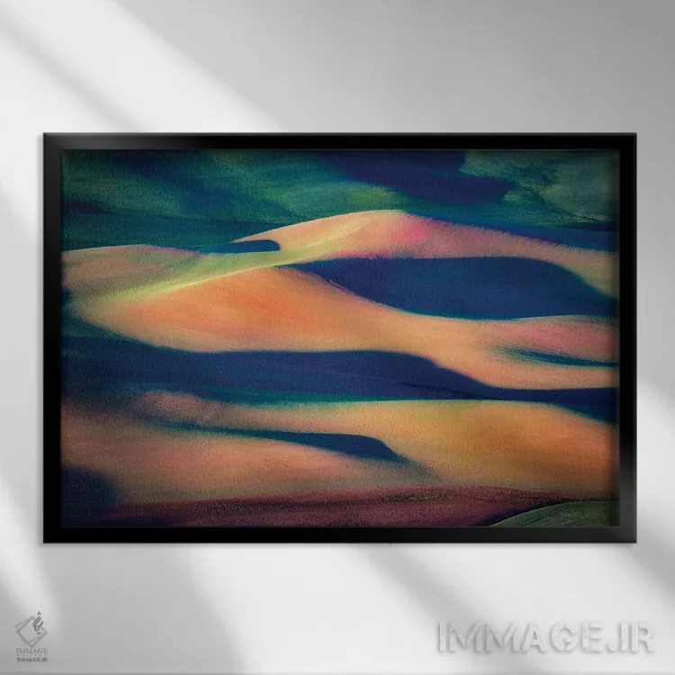 تابلو تپههای پَلوس (منطقهای در آمریکا) اثر دنیس فراتس - نمای قابدار مشکی
