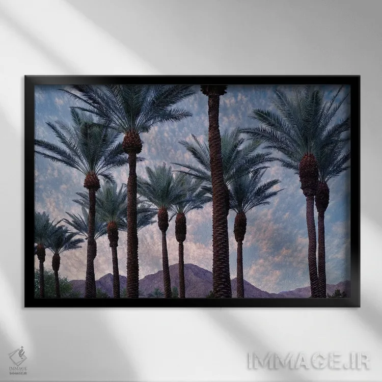 تابلو سر نخلها اثر دنیس فراتس - نمای قابدار مشکی