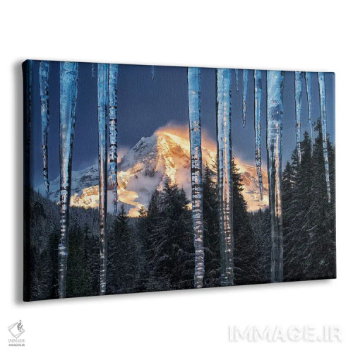تابلو یخ کوه راینیِر (کوه) اثر دنیس فراتس - نمای پرسپکتیو محصول
