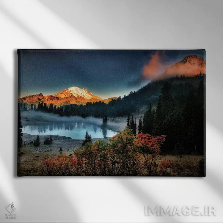 تابلو طلوع آفتاب در راینیِر اثر دنیس فراتس - نمای روبهرو روی دیوار