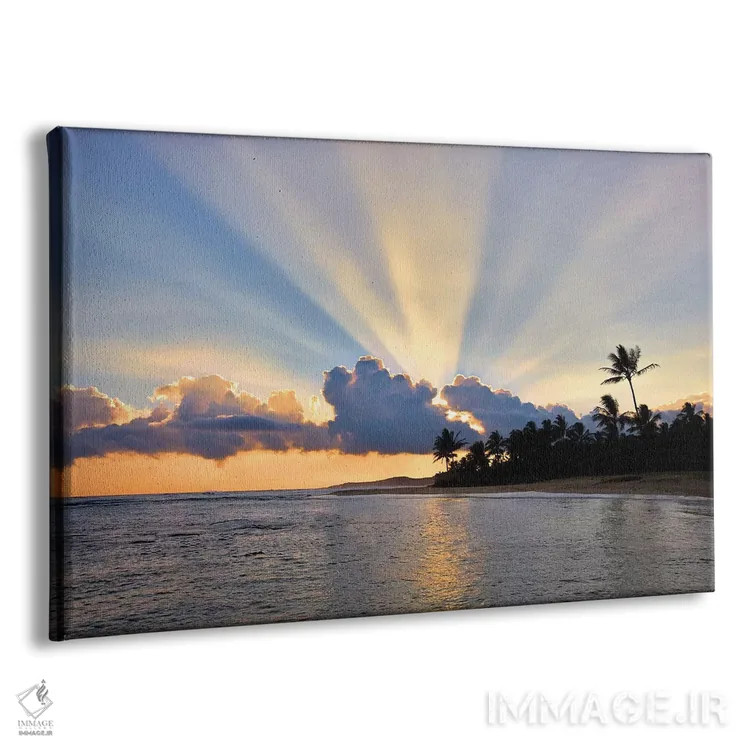 تابلو اشعههای خورشید (نور تابان) اثر دنیس فراتس - نمای پرسپکتیو محصول