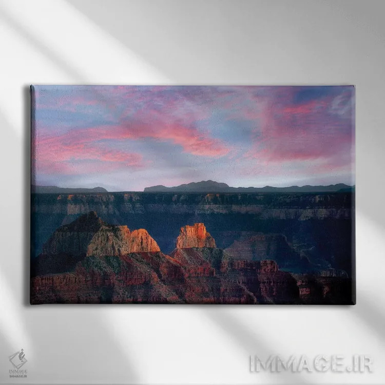 تابلو غروب گرند کانیون ۱ (آمریکا) اثر دنیس فراتس - نمای روبهرو روی دیوار