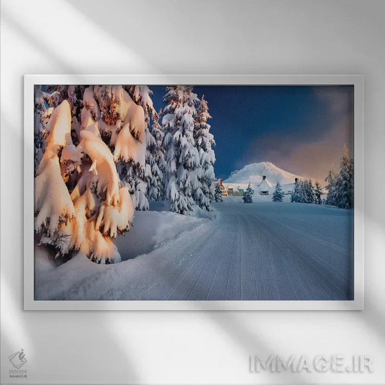 تابلو خط جنگل (مرز جنگل و کوه) اثر دنیس فراتس - نمای قابدار سفید