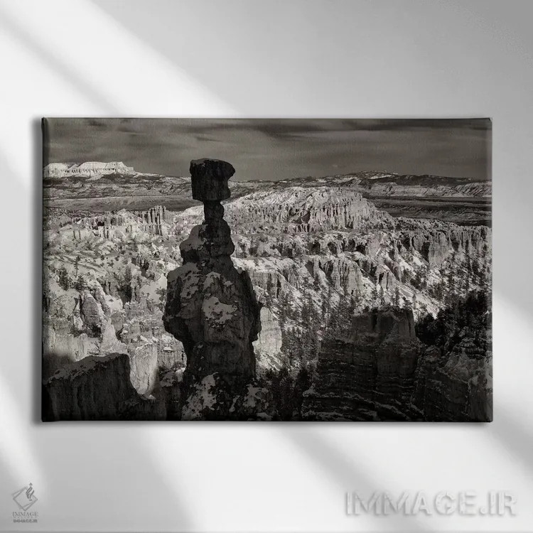 تابلو ستون سنگی بریس ۱ (پارک ملی در آمریکا) اثر دنیس فراتس - نمای روبهرو روی دیوار