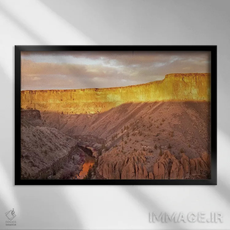 تابلو جویبار دره II اثر دنیس فراتس - نمای قابدار مشکی