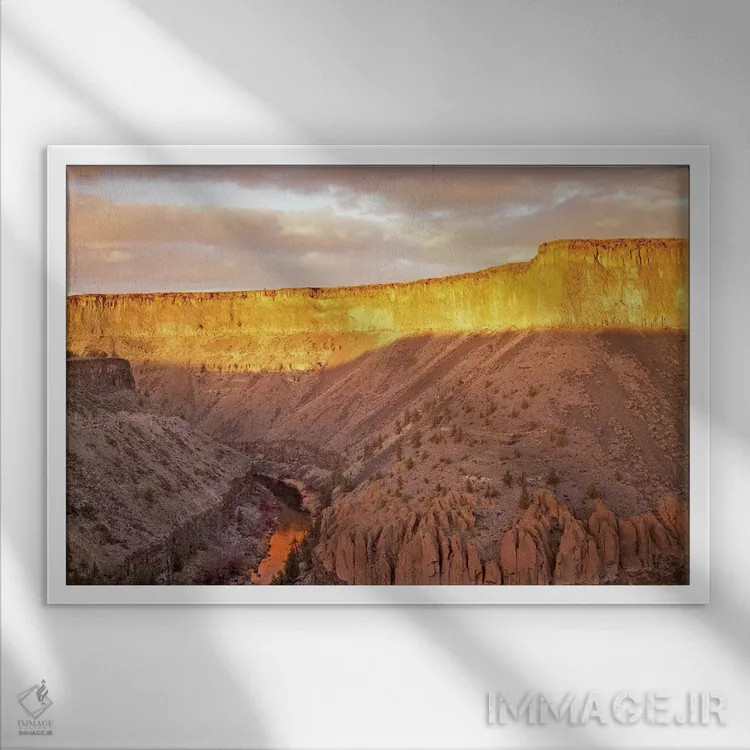 تابلو جویبار دره II اثر دنیس فراتس - نمای قابدار سفید
