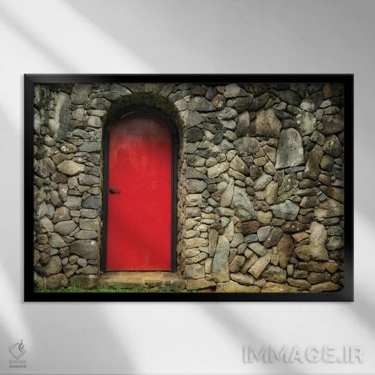 تابلو در قرمز اثر دنیس فراتس - نمای قابدار مشکی