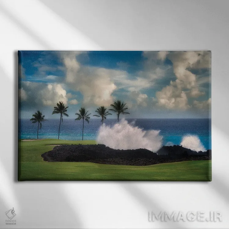 تابلو موج گلف اثر دنیس فراتس - نمای روبهرو روی دیوار