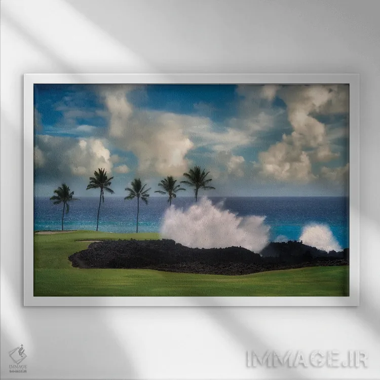 تابلو موج گلف اثر دنیس فراتس - نمای قابدار سفید