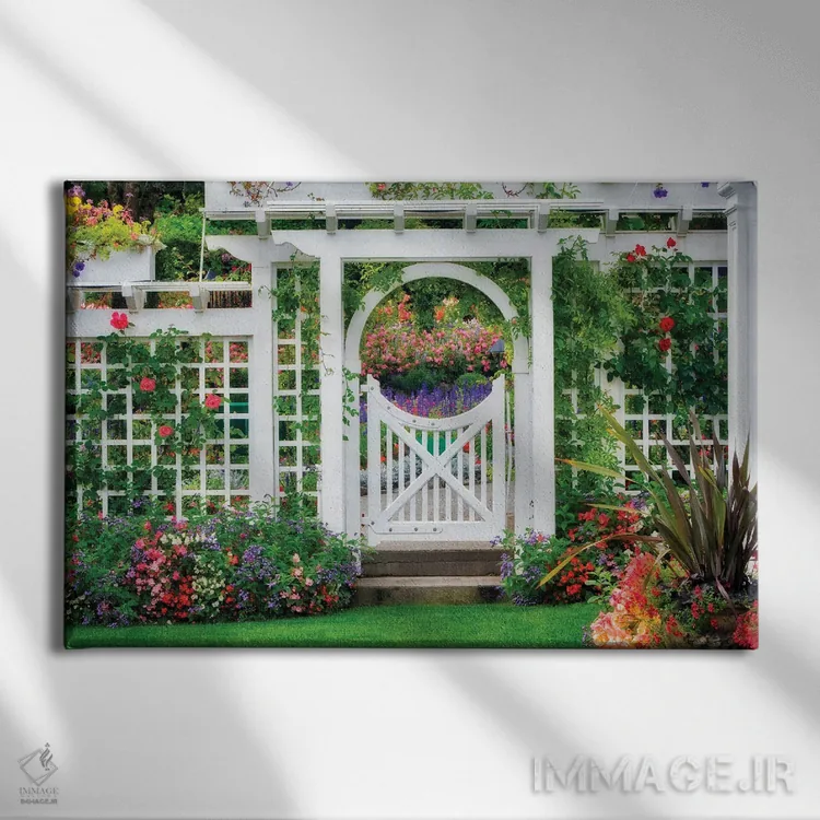 تابلو دروازه باغ اثر دنیس فراتس - نمای روبهرو روی دیوار