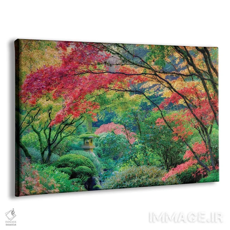 تابلو پاییز در باغ ژاپنی اثر دنیس فراتس - نمای پرسپکتیو محصول