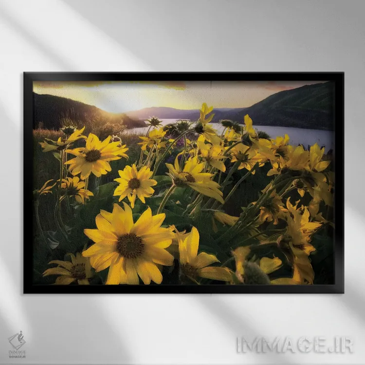 تابلو گیاهان کلمبیا (نام منطقه/رودخانه/کشور) اثر دنیس فراتس - نمای قابدار مشکی