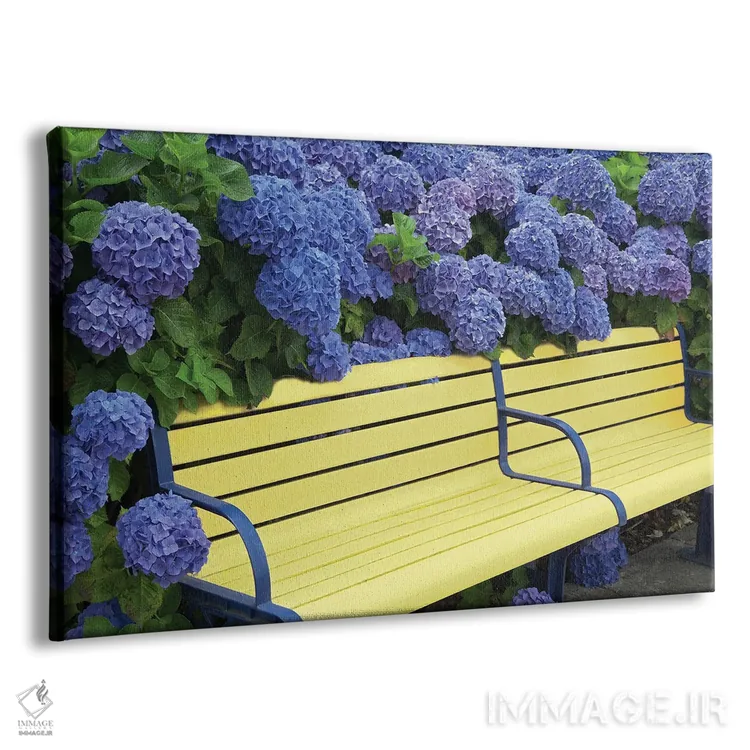 تابلو نیمکت گل ادریسی اثر دنیس فراتس - نمای پرسپکتیو محصول