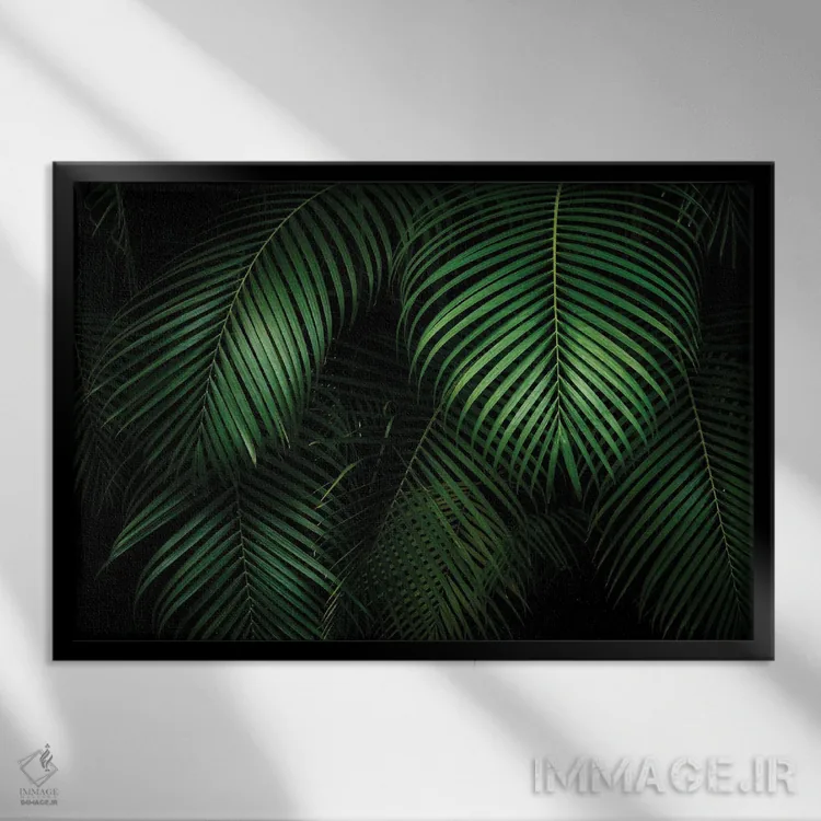تابلو برگهای نخل اثر دنیس فراتس - نمای قابدار مشکی
