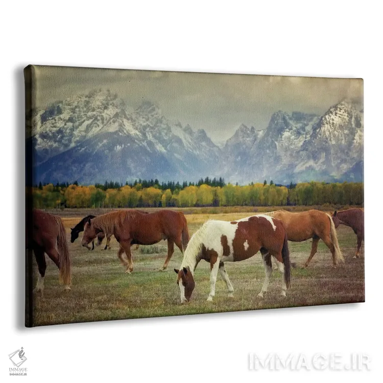 تابلو اسبهای تیتون اثر دنیس فراتس - نمای پرسپکتیو محصول