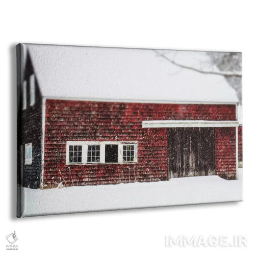 تابلو انبار قرمز زمستانی اثر دبرا اوبرتانک - نمای پرسپکتیو محصول