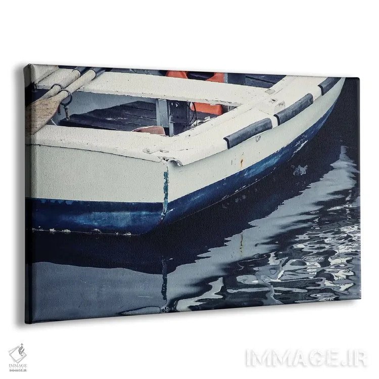 تابلو قایق دوری آبی (نوعی قایق کوچک) اثر دبرا اوبرتانک - نمای پرسپکتیو محصول