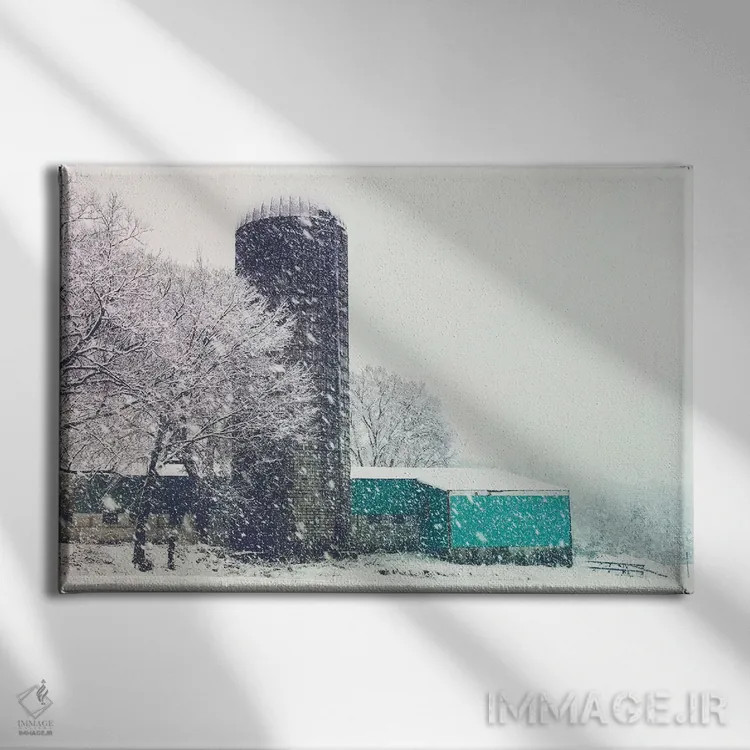 تابلو زمستان در مزرعه اثر دبرا اوبرتانک - نمای روبهرو روی دیوار