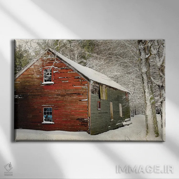 تابلو انبار قرمز اثر دبرا اوبرتانک - نمای روبهرو روی دیوار