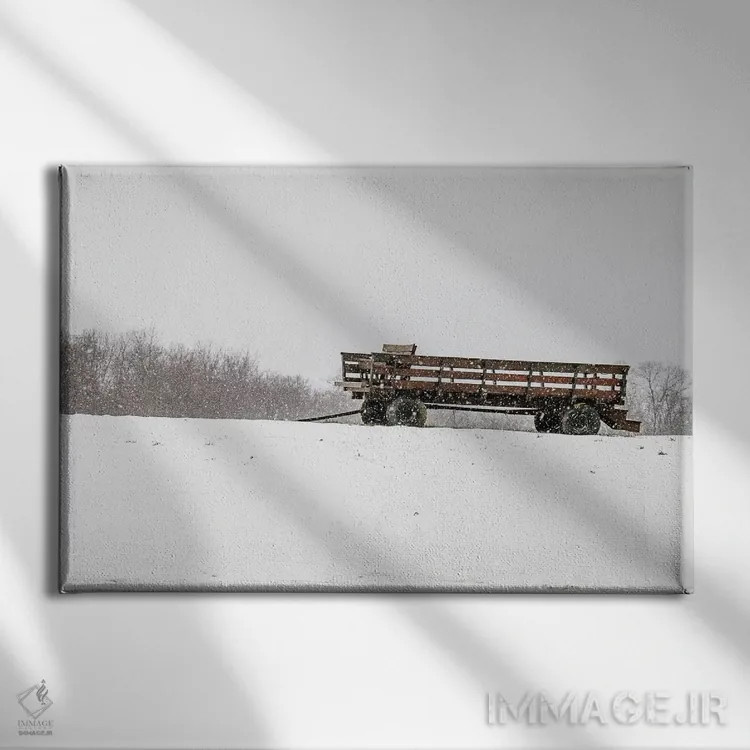 تابلو واگن زمستانی اثر دبرا اوبرتانک - نمای روبهرو روی دیوار
