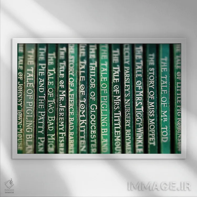 تابلو کتابخانهٔ دوران کودکی اثر دبرا اوبرتانک - نمای قابدار سفید