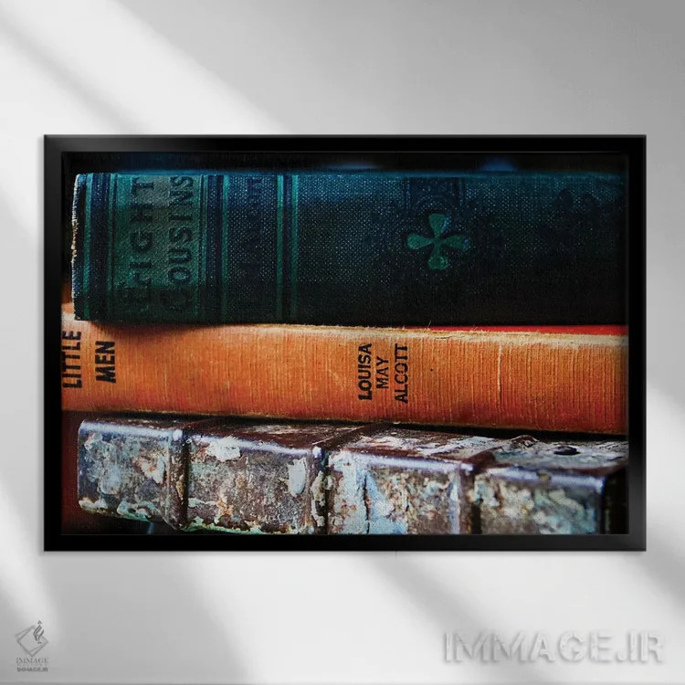 تابلو کتابهای قدیمی اثر دبرا اوبرتانک - نمای قابدار مشکی