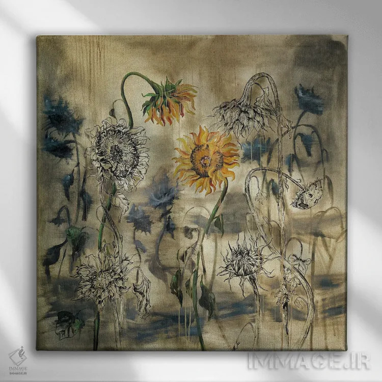 تابلو نیاکان اثر دلنارا ال - نمای روبهرو روی دیوار