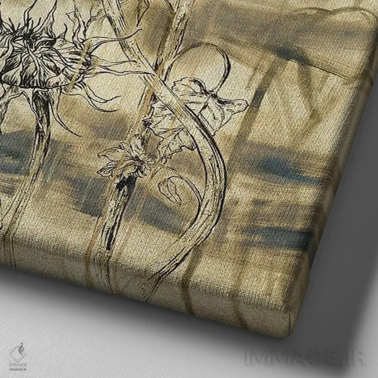 تابلو نیاکان اثر دلنارا ال - نمای نزدیک بافت بوم