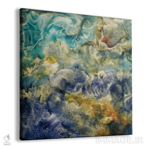 تابلو آب سبز تیره اثر دلنارا ال - نمای پرسپکتیو محصول