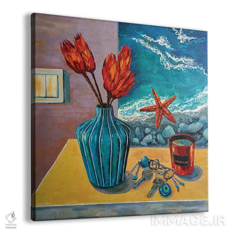 تابلو آثار خانگی (اشیای تزئینی خانه) اثر دلنارا ال - نمای پرسپکتیو محصول