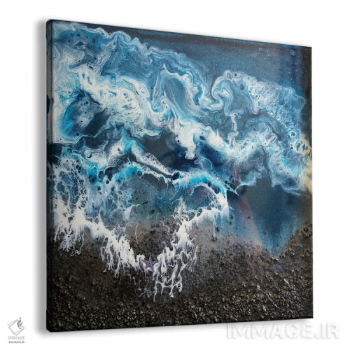 تابلو دریای شب اثر دلنارا ال - نمای پرسپکتیو محصول
