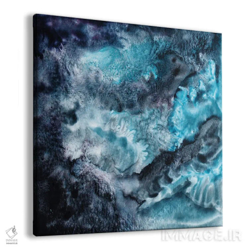 تابلو آب آبیِ عمیق اثر دلنارا ال - نمای پرسپکتیو محصول