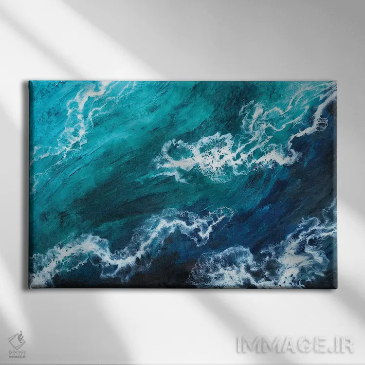 تابلو عمق اثر دلنارا ال - نمای روبهرو روی دیوار