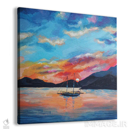 تابلو هنگام غروب اثر دلنارا ال - نمای پرسپکتیو محصول
