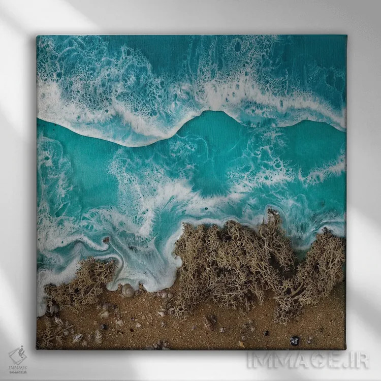 تابلو اقیانوسهای درختی ۲ اثر دلنارا ال - نمای روبهرو روی دیوار